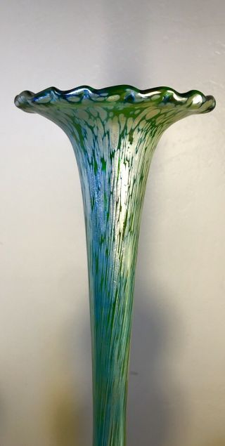 Antique Loetz Glass Vase Papillon 18” 6