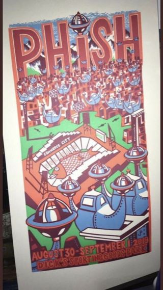 Phish Dicks Jim Pollock Poster Print Commerce City 8/30 - 9/1/2019 Sporting Goods
