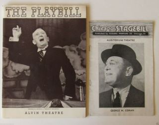 2 George M Cohan Playbills Chicago Stagebill/ The Playbill 1937/ 1938
