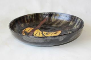 beatrice wood signed marked BEATO pottery bowl plate painted cat dada 28 cm big 7