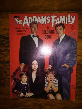 1965 The Addams Family " A Coloring Book " Based On The Abc - Tv Series Saalfield