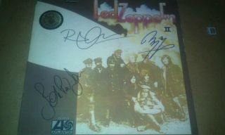Led Zeppelin Autographed By The,  Page,  Plant,  Jones Mega Rare