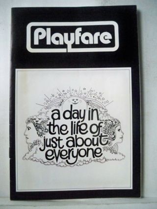 A Day In The Life Of Just About Everyone Playbill June Gable Nyc Flop 1971