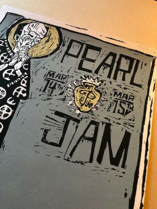 Pearl Jam Poster 1998 Brisbane Australia Ames Bros Signed Numbered 4