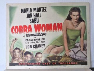 Set Of 8 1944 Cobra Woman Universal Lobby Cards Maria Montez Sabu Lon Chaney Jr