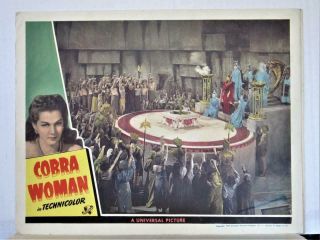 Set of 8 1944 COBRA WOMAN Universal Lobby Cards MARIA MONTEZ SABU LON CHANEY JR 4