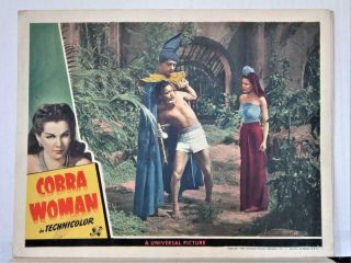 Set of 8 1944 COBRA WOMAN Universal Lobby Cards MARIA MONTEZ SABU LON CHANEY JR 6
