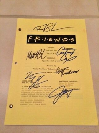 Friends Finale Script Signed By Entire Cast With