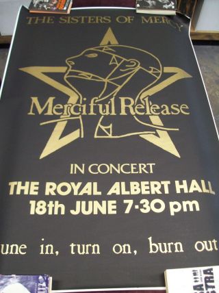The Sisters Of Mercy " In Concert Royal Albert Hall " Subway Poster 40 1/2 " X 61 "