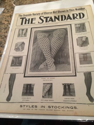 The Standard Paper July 27,  1901 Show Girls/chorus Girls