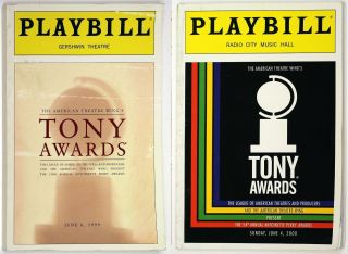 1999 & 2000 Tony Awards Playbills -