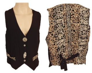 Michael Jackson Owned & Worn Black & Tan Vest Stunning With Provenance &