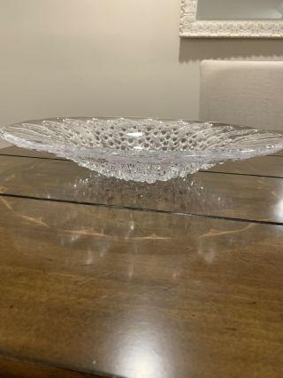 Lalique French Crystal Roscoff Centerpiece Bowl Retail $1950 Fish & Bubbles 4