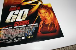 NICOLAS CAGE ANGELINA JOLIE SIGNED GONE IN 60 SECONDS 12x18 MOVIE POSTER w/COA 2