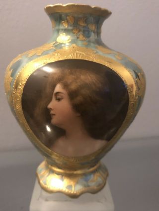 Antique Royal Vienna Style Porcelain Vase “erbluth” Circa 1900