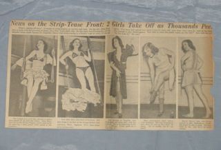 Rare 1930s Burlesque Vaudeville Striptease Ads (20)