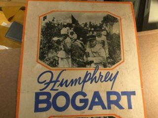 Rare Movie Theater Advertising Poster Art African Queen Bogart Hepburn 2