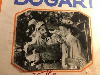 Rare Movie Theater Advertising Poster Art African Queen Bogart Hepburn 6