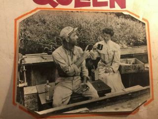 Rare Movie Theater Advertising Poster Art African Queen Bogart Hepburn 7