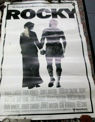 Vintage 40 X 60 Movie Poster: " Rocky " Balboa The Champ 7712