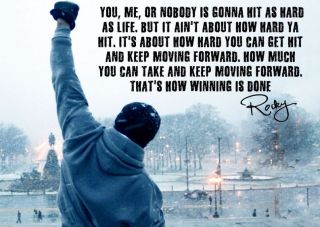 Rocky Poster,  Rocky Balboa.  Sylvester Stallone,  Inspirational Quote