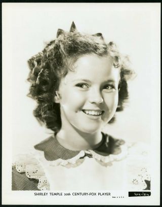 Shirley Temple Vintage 1930s 20th Century Fox Portrait Photo