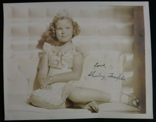 Shirley Temple Signed Sepia Toned 10”x 8” Photo.  20th Century - Fox Envelope.