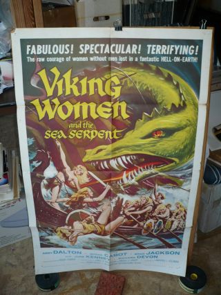 Viking Women And The Sea Serpent,  Orig 1 - Sh / Movie Poster (reynald Brown Art)