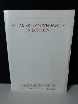 Vintage 1981 " An American Werewolf In London " Promo Press Kit & 18 B&w Photos