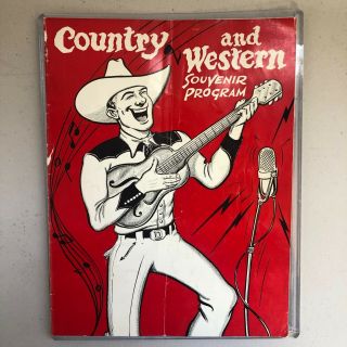 1956 Country And Western Souvenir Program Elvis Presley With Multiple Signatures