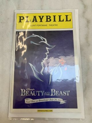 Beauty And The Beast - Broadway Final Performance Playbill - 2007