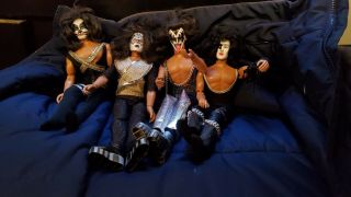 4 Kiss Mego Dolls 1978 Figurines