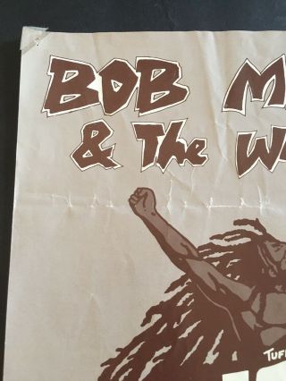 Vintage BOB MARLEY and The Wailers Concert Poster,  11’x17.  Rare. 6