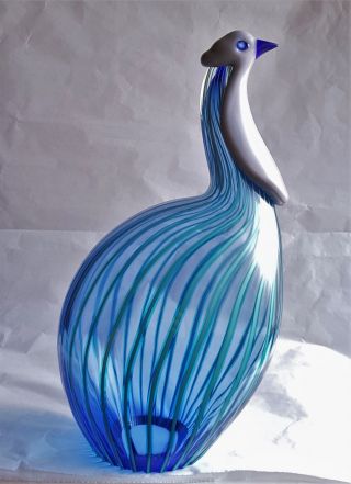 Signed Seguso A.  V.  Hand Blown Murano Glass Partridge /guinea - Fowl Bird Rare
