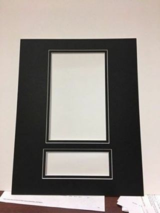 Picture Framing Mat for Playbill and theater ticket Black with Black liner set 5 2
