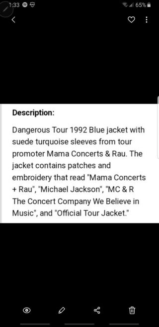 Michael Jackson Dangerous Tour Official Crew Jacket 8