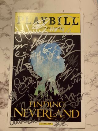 Finding Neverlabd Cast Signed Broadway Playbill Matthew Morrison Kelsey Grammer