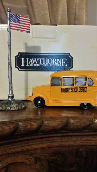 Andy Griffith Barney Fife Mayberry Hawthorne Figurines School Bus