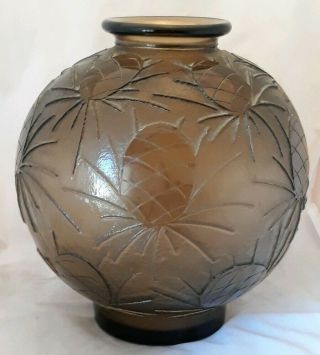 Art Nouveau Signed Charles Schneider Charder Le Verre Francais Art Glass Vase