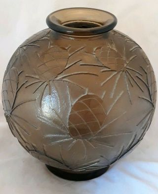 Art Nouveau Signed Charles Schneider Charder Le Verre Francais Art Glass vase 2