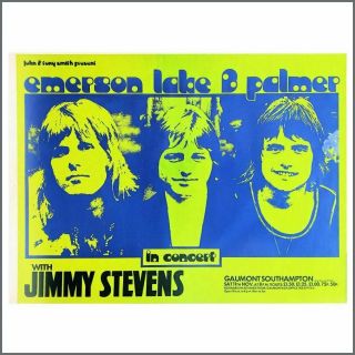 Emerson,  Lake & Palmer 1972 Southampton Gaumont Concert Poster (uk)