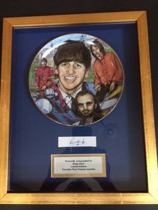 Ringo Starr 3/40 Limited Edition Gartlan Plate/autograph Display