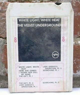 Rare Vtg The Velvet Underground White Light White Heat 8 Track Tape Cartridge