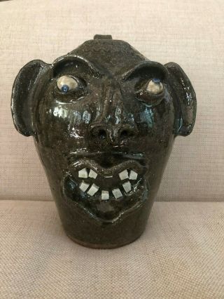 Face Jug Wig Stand Charles Lisk Vale Nc Southern Folk Pottery Catawba Valley