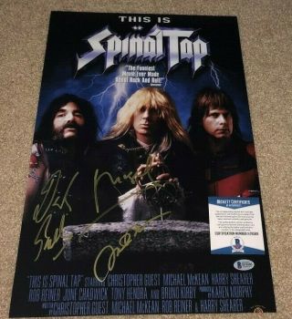 Spinal Tap Cast Signed 12x18 Photo Poster Christopher Guest Shearer Mckean Bas