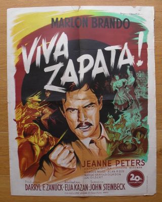 Viva Zapata Marlon Brando French Movie Poster 