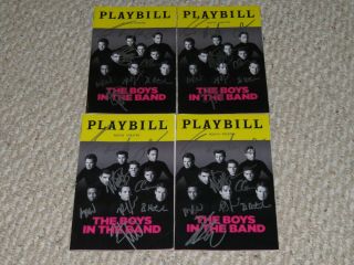Boys In The Band Full Cast Signed Playbill Tonys Parsons/bomer/quinto/,