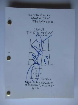 Daryl Hannah Signed Full Kill Bill Script Dc/coa (rare) Elle