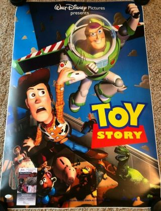 Tim Allen Signed 24x36 Toy Story Movie Poster Buzz Lightyear Proof Jsa