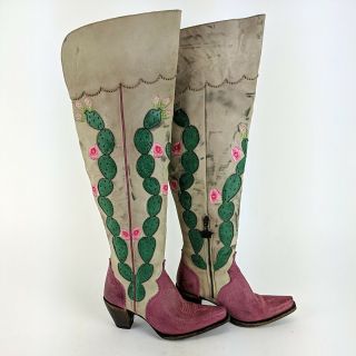 Miranda Lambert JUNK GYPSY by LANE Multi Colored Cactus Patch Boots No Size 2